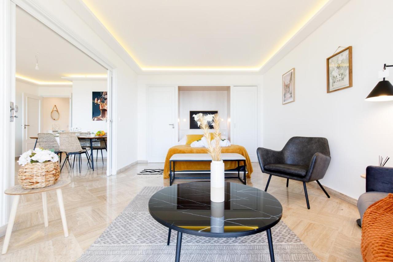 Suite Riviera - Sea View - Clim - 50M Plage - Residence De Standing - Spacieux 180 M2 - Parking Cannes Exteriör bild